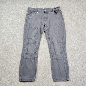 XRAY Jeans Moto Biker Paneled Denim 34x30 Black Articulated Knee Streetwear